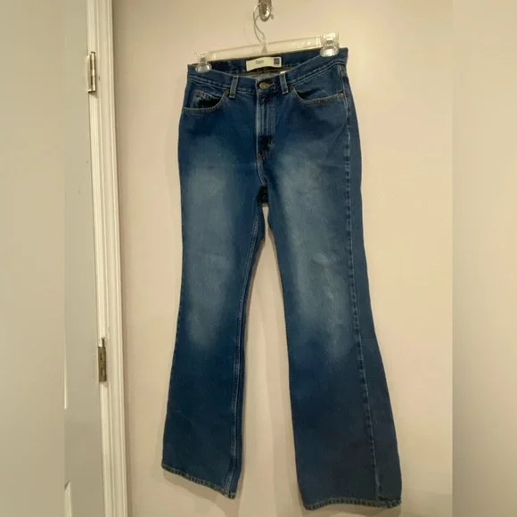 VTG Gap Blue Jeans Flare Y2K 90s Medium Wash High-Waisted - Picture 3 of 6